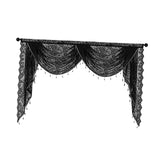 Maxbell Waterfall Window Valance Elegant Vintage Design for Living Room Kitchen Cafe Width 150cm