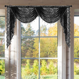 Maxbell Waterfall Window Valance Elegant Vintage Design for Living Room Kitchen Cafe Width 150cm