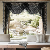 Maxbell Waterfall Window Valance Elegant Vintage Design for Living Room Kitchen Cafe Width 150cm