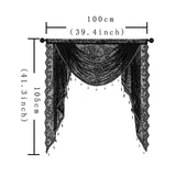 Maxbell Waterfall Window Valance Elegant Vintage Design for Living Room Kitchen Cafe Width 100cm