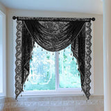 Maxbell Waterfall Window Valance Elegant Vintage Design for Living Room Kitchen Cafe Width 100cm