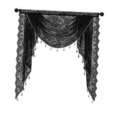 Maxbell Waterfall Window Valance Elegant Vintage Design for Living Room Kitchen Cafe Width 100cm