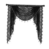 Maxbell Waterfall Window Valance Elegant Vintage Design for Living Room Kitchen Cafe Width 100cm