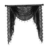 Maxbell Waterfall Window Valance Elegant Vintage Design for Living Room Kitchen Cafe Width 100cm