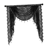 Maxbell Waterfall Window Valance Elegant Vintage Design for Living Room Kitchen Cafe Width 100cm