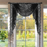 Maxbell Waterfall Window Valance Elegant Vintage Design for Living Room Kitchen Cafe Width 100cm