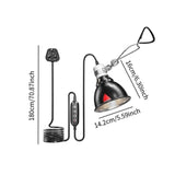 Maxbell Reptile Light Shade Fixture Sturdy E27 Lamp Holder for Turtles Snake Basking