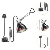 Maxbell Reptile Light Shade Fixture Sturdy E27 Lamp Holder for Turtles Snake Basking