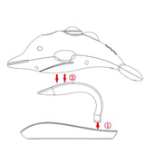Maxbell Star Projector Dolphin Shape Decorative for Couple Bedroom Gaming Room Decor