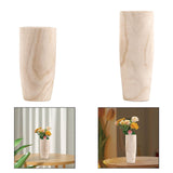 Maxbell Wooden Vase Jar Flower Arrangement Container Rustic Handmade for Dining Room Size S