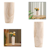 Maxbell Wooden Vase Jar Flower Arrangement Container Rustic Handmade for Dining Room Size S