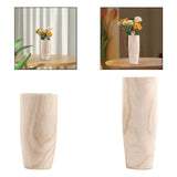 Maxbell Wooden Vase Jar Flower Arrangement Container Rustic Handmade for Dining Room Size S