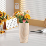 Maxbell Wooden Vase Jar Flower Arrangement Container Rustic Handmade for Dining Room Size S