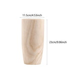 Maxbell Wooden Vase Jar Flower Arrangement Container Rustic Handmade for Dining Room Size S