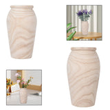 Maxbell Wood Vase Desktop Ornament Multifunctional for Fireplace Dresser Lightweight Size S