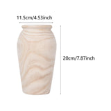 Maxbell Wood Vase Desktop Ornament Multifunctional for Fireplace Dresser Lightweight Size S