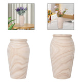 Maxbell Wood Vase Desktop Ornament Multifunctional for Fireplace Dresser Lightweight Size S