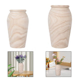 Maxbell Wood Vase Desktop Ornament Multifunctional for Fireplace Dresser Lightweight Size S