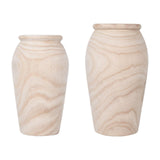 Maxbell Wood Vase Desktop Ornament Multifunctional for Fireplace Dresser Lightweight Size S