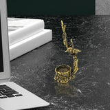Maxbell Incense Stick Holder Copper Crafts Tiny Copper Incense Holder for Hotel Yoga