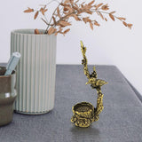 Maxbell Incense Stick Holder Copper Crafts Tiny Copper Incense Holder for Hotel Yoga
