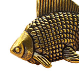 Maxbell Brass Fish Goldfish Animal Statue Small Collectible Gift for Home Car Office
