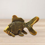 Maxbell Brass Fish Goldfish Animal Statue Small Collectible Gift for Home Car Office
