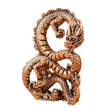 Maxbell Brass Dragon Figurine Feng Shui Brass Decor for Book Shelf Bookcase Tabletop