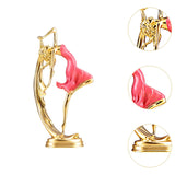 Maxbell Ballet Dancing Girl Statue Desktop Dancer Sculpture for Kitchen Indoor Shelf Pink S