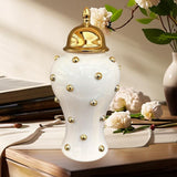 Porcelain Ginger Jar Table Centerpiece for Shelf Living Room Home Decoration L