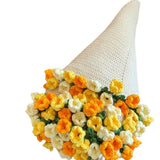 Maxbell Bouquet Blanket 60cm Crocheted Blanket for Valentine's Day Anniversary Gifts