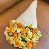 Maxbell Bouquet Blanket 60cm Crocheted Blanket for Valentine's Day Anniversary Gifts