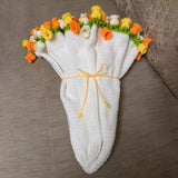 Maxbell Bouquet Blanket 60cm Crocheted Blanket for Valentine's Day Anniversary Gifts