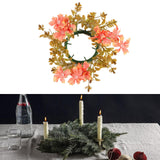 Maxbell Candle Ring Wreath Rustic Thanksgiving Wreath for Farmhouse Window Fireplace