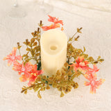 Maxbell Candle Ring Wreath Rustic Thanksgiving Wreath for Farmhouse Window Fireplace