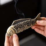 Maxbell Carp Incense Burner Censer Simulation Carp Ornament for Hotel Home Yoga Room
