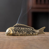 Maxbell Carp Incense Burner Censer Simulation Carp Ornament for Hotel Home Yoga Room
