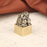 Maxbell Pixiu Statue Seal Stamp Vintage Animal Sculpture for Desk Bookshelf New Year