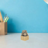 Maxbell Pixiu Statue Seal Stamp Vintage Animal Sculpture for Desk Bookshelf New Year