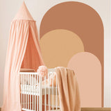 Maxbell Arch Wall Decal Modern Wall Art Decor Bedroom Kids Room Nursery Wall Sticker Pink