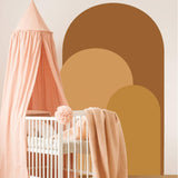 Maxbell Arch Wall Decal Modern Wall Art Decor Bedroom Kids Room Nursery Wall Sticker Orange