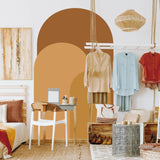 Maxbell Arch Wall Decal Modern Wall Art Decor Bedroom Kids Room Nursery Wall Sticker Orange