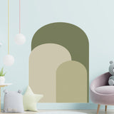 Maxbell Arch Wall Decal Modern Wall Art Decor Bedroom Kids Room Nursery Wall Sticker Green