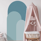 Maxbell Arch Wall Decal Modern Wall Art Decor Bedroom Kids Room Nursery Wall Sticker Blue