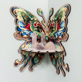 Maxbell Butterfly Corner Shelf Kitchen Toys Small Cute Decorative Shelf Wall Mounted