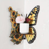 Maxbell Butterfly Corner Shelf Kitchen Toys Small Cute Decorative Shelf Wall Mounted