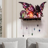 Maxbell Butterfly Wall Shelf Wall Mounted Cute Aesthetic Spiritual Gift for Bathroom Flat shelf