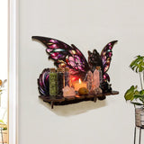 Maxbell Butterfly Wall Shelf Wall Mounted Cute Aesthetic Spiritual Gift for Bathroom Flat shelf