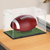 Maxbell Signed Football Display Case Transparent Sport Lover Memorabilia Ball Holder