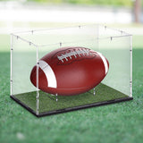 Maxbell Signed Football Display Case Transparent Sport Lover Memorabilia Ball Holder